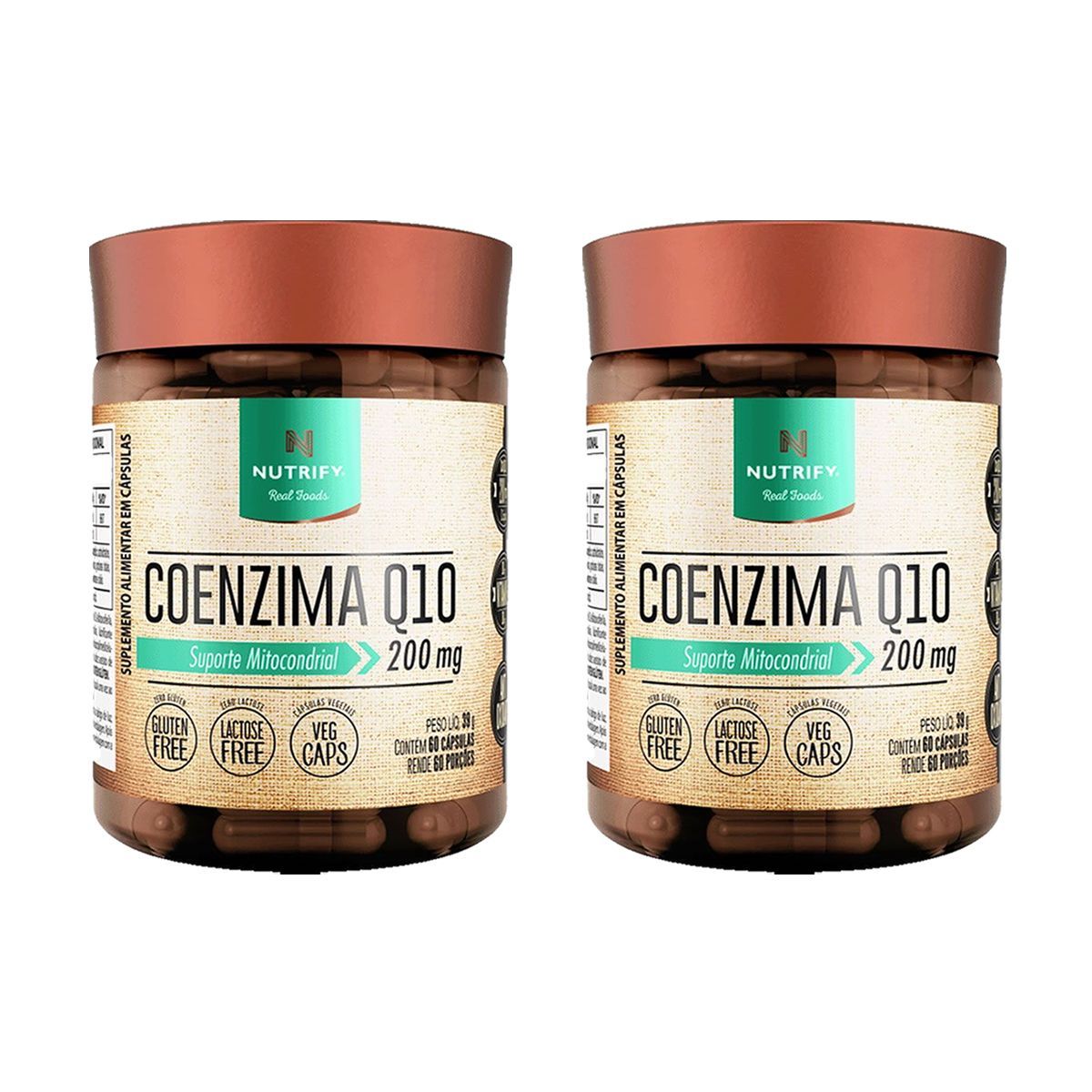 Kit 2X Coenzima Q10 200mg - 60 C�psulas - Nutrify