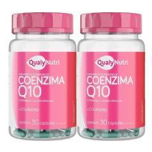 Kit 2X Coenzima Q10 Com Col�geno - 30 C�psulas - QualyNutri