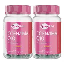 Kit 2X Coenzima Q10 Com Vitaminas - 30 C�psulas - QualyNutri