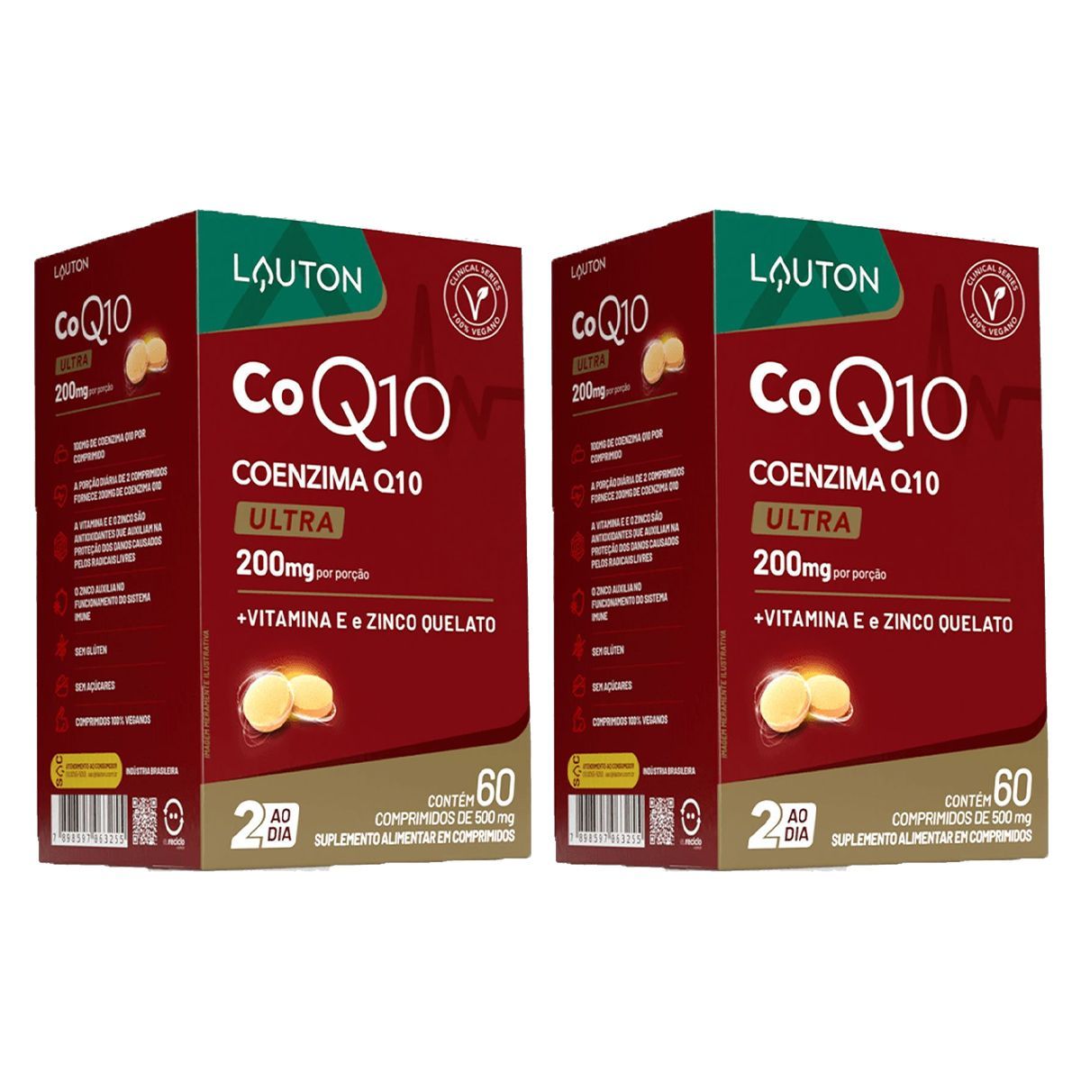 Kit 2X Coenzima Q10 Ultra - 60 Comprimidos - Lauton