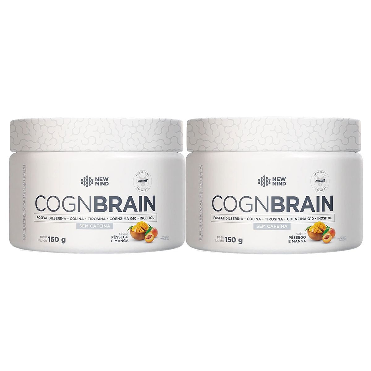 Kit 2X Cognbrain sem Cafe�na - 150g P�ssego e Manga - New Millen