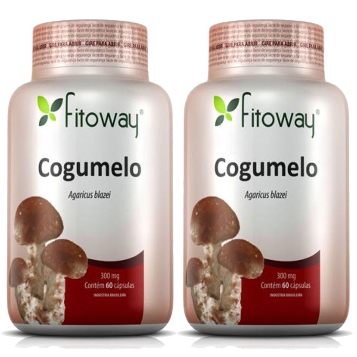 Kit 2X Cogumelo Agaricus Fitoway 300Mg - 60 C�psulas - Fitoway