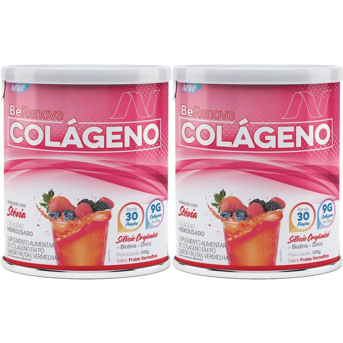 Kit 2X Col�geno BeRenove - 300g Frutas Vermelhas - Nutrends