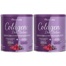Kit 2X Col�geno Duo Balance - 330g Hibiscus e Frutas Roxas - Sanavita