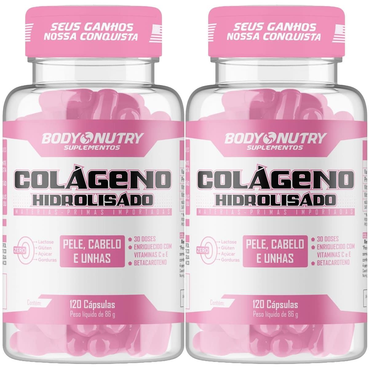 Kit 2X Col�geno Hidrolisado Feminy - 120 C�psulas - BodyNutry