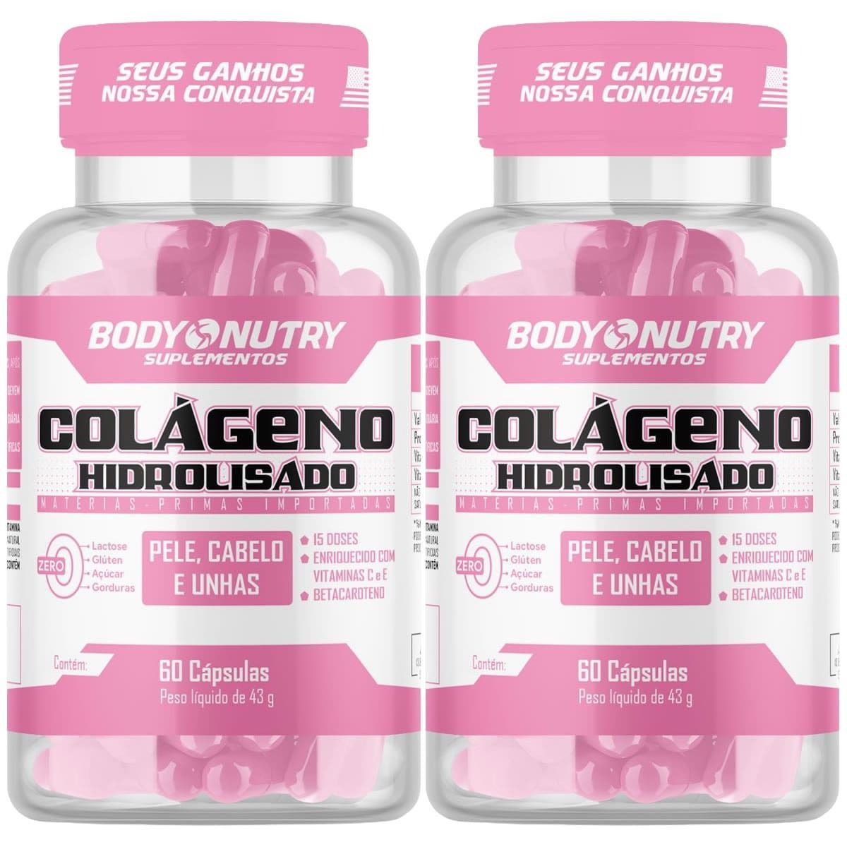 Kit 2X Col�geno Hidrolisado Feminy - 60 C�psulas - BodyNutry