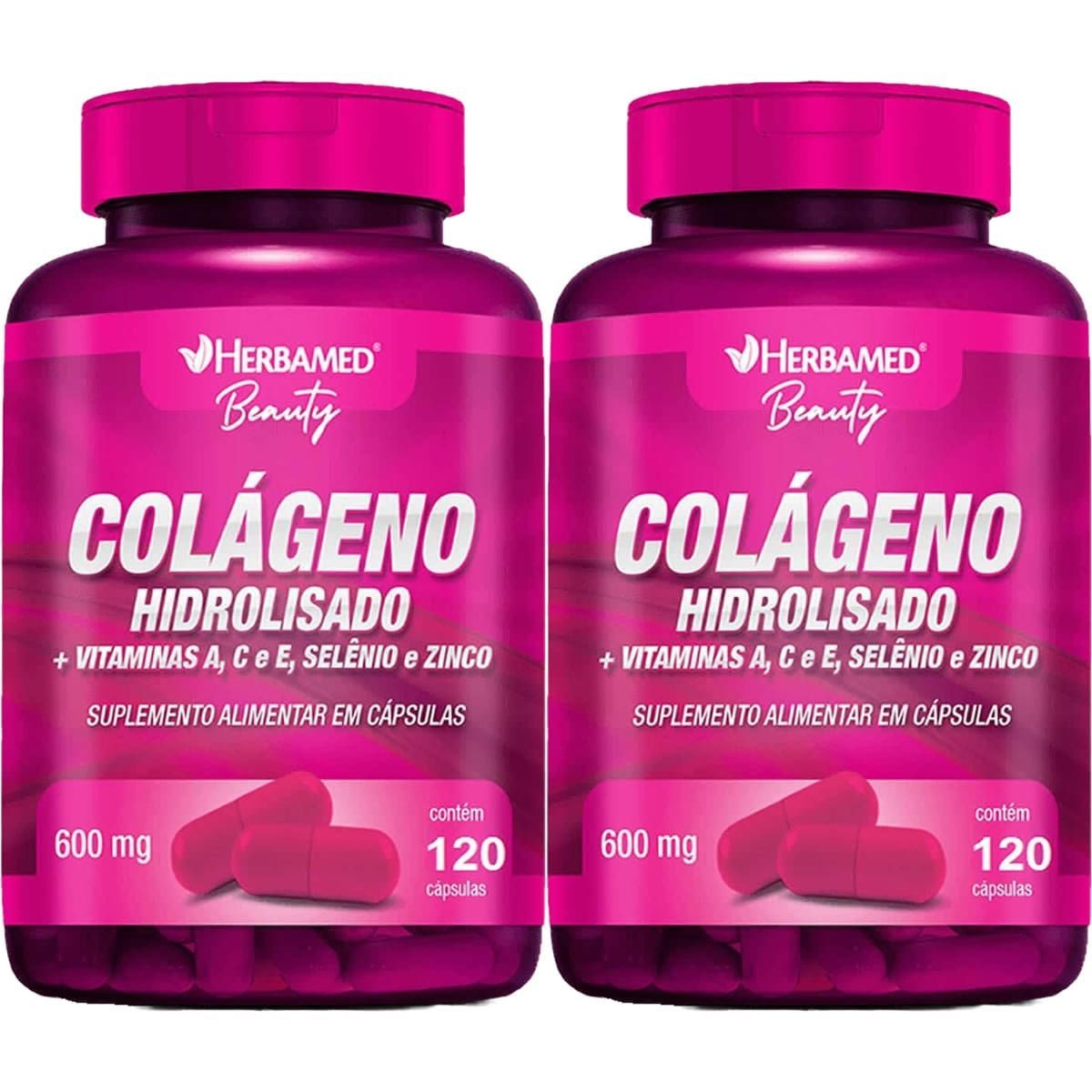 Kit 2X Colageno Hidrolisado + Vitaminas e Minerais - 120 C�psulas - Herbamed