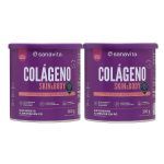 Kit 2X Col�geno Skin - 200g Morango Com A�a� - Sanavita