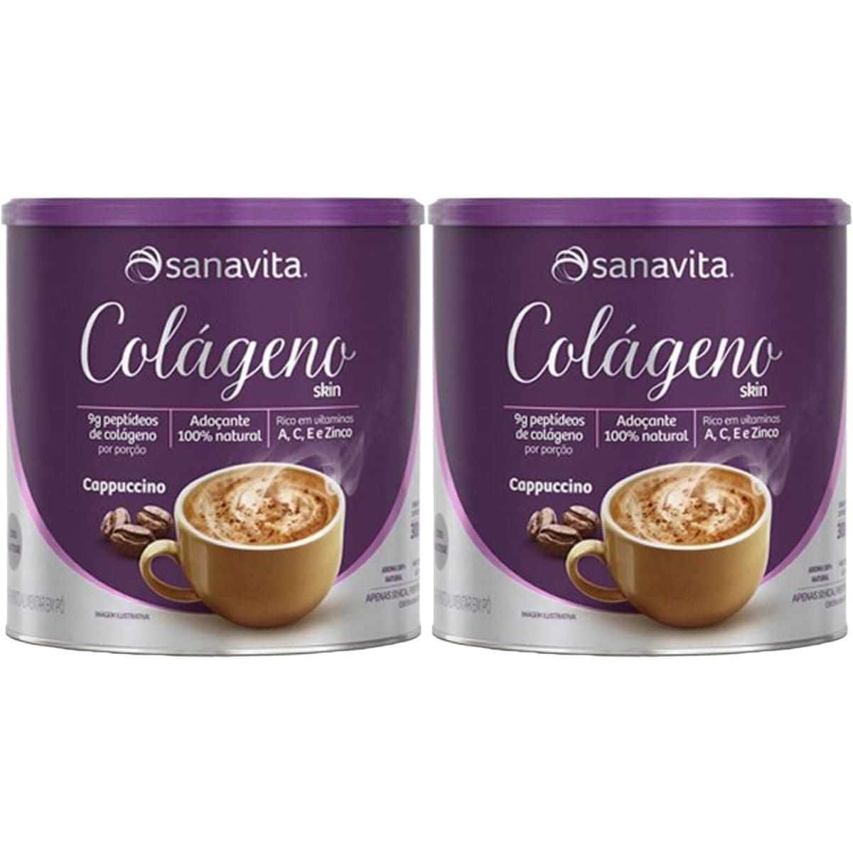 Kit 2X Col�geno Skin - 300g Cappuccino - Sanavita