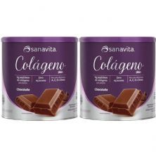 Kit 2X Col�geno Skin - 300g Chocolate - Sanavita