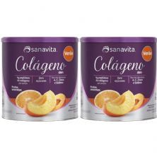 Kit 2X Col�geno Skin - 300g Frutas Amarelas - Sanavita
