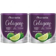 Kit 2X Col�geno Skin - 300g Lim�o com Clorofila - Sanavita