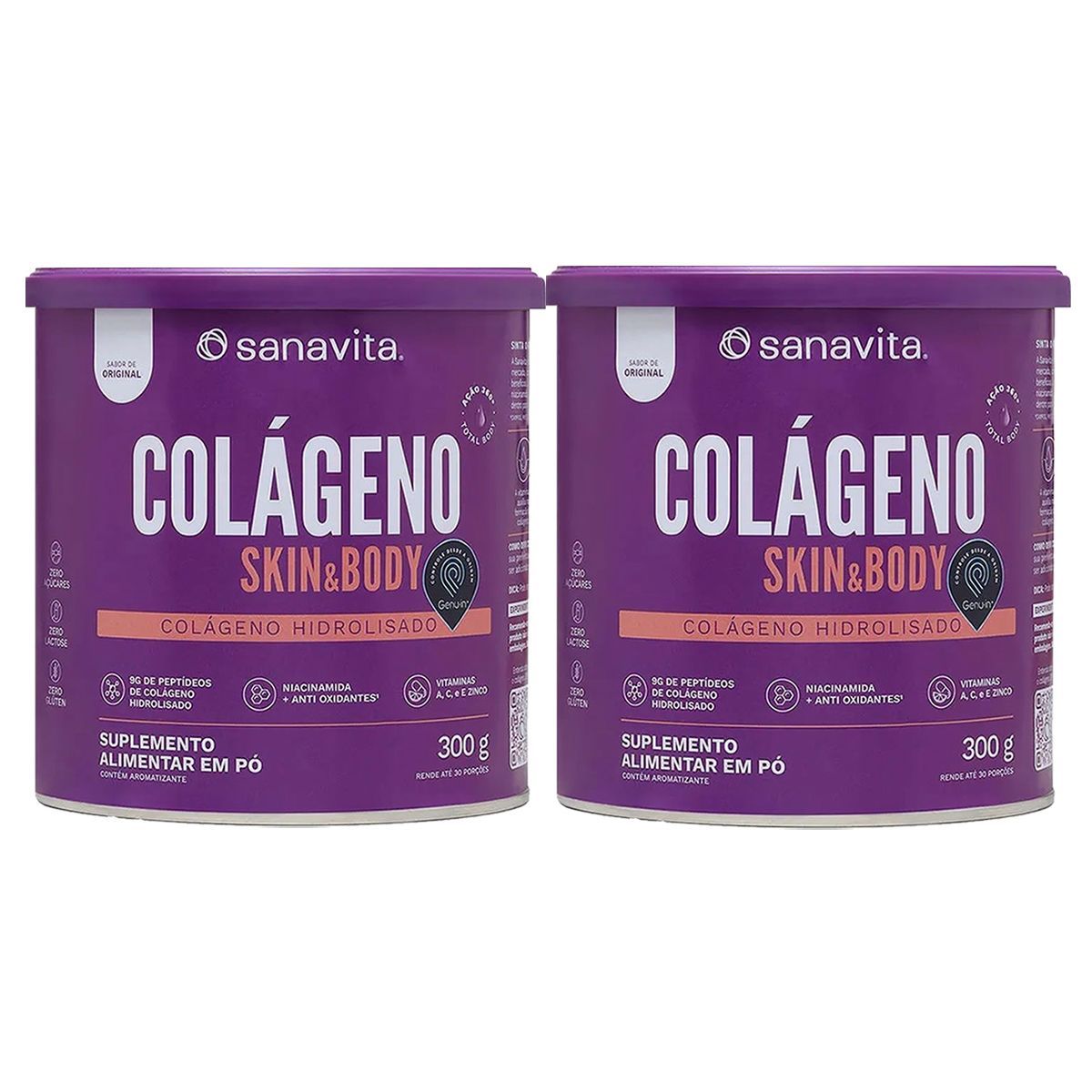 Kit 2X Col�geno Skin - 300g Original - Sanavita