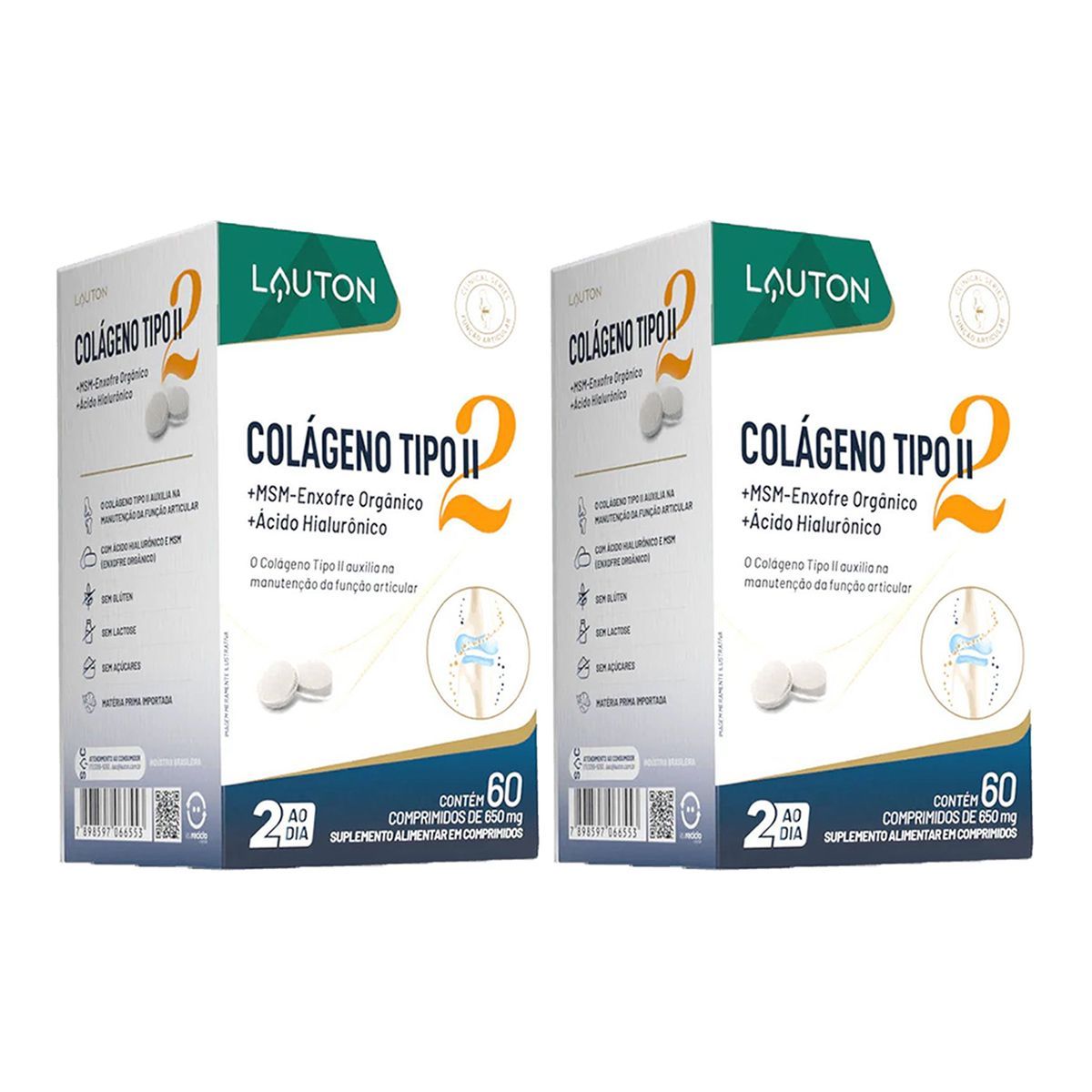 Kit 2X Col�geno Tipo II- 60 comprimidos - Lauton Nutrition