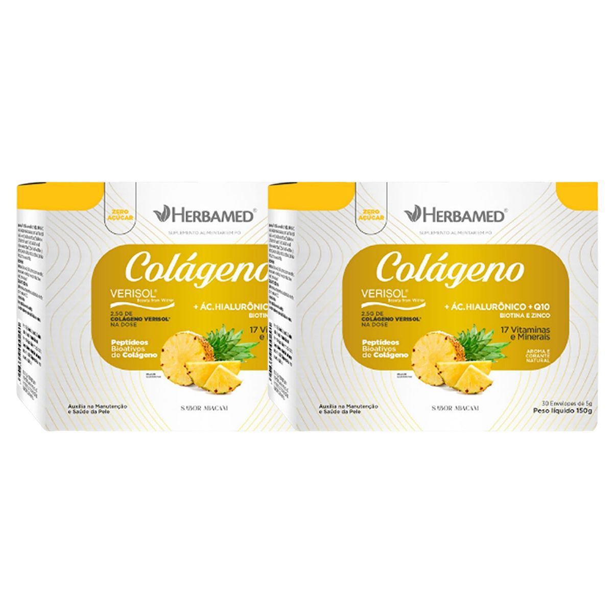 Kit 2X Col�geno Verisol - 30 Sach�s 5g Abacaxi - Herbamed