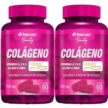 Kit 2X Col�geno Verisol + Vitaminas e Minerais - 60 C�psulas - Herbamed