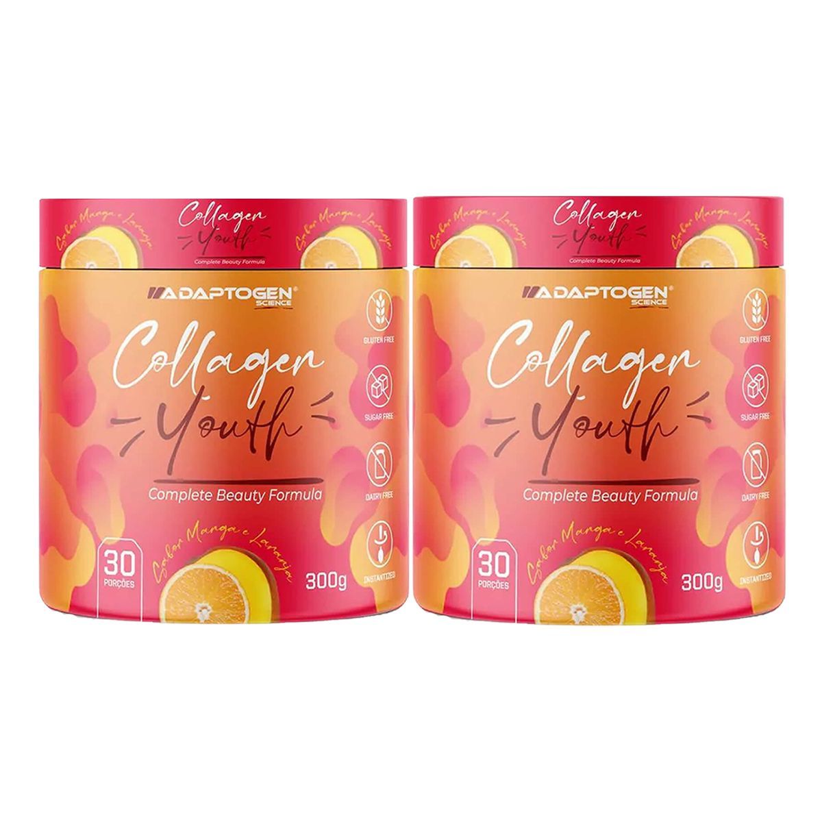 Kit 2X Col�geno Youth - 300g Manga com Laranja - Adaptogen