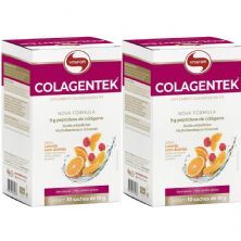 Kit 2X Colagentek - 10 Sach�s 10g Laranja Com Acerola - Vitafor