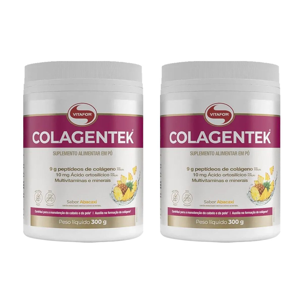 Kit 2X Colagentek - 300g Abacaxi - Vitafor