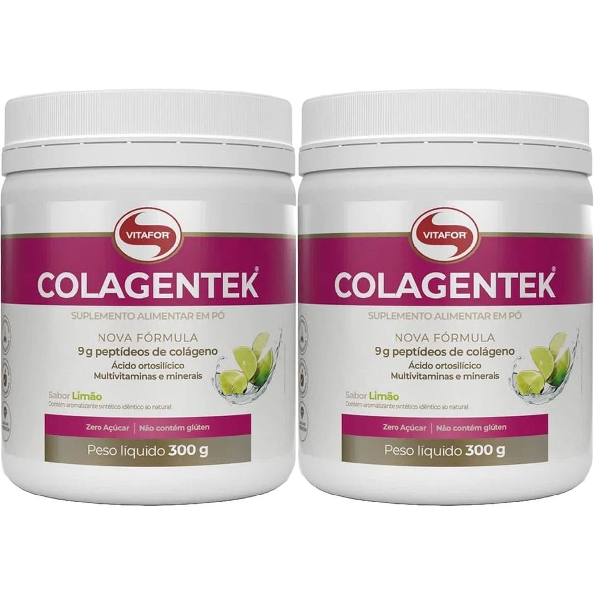 Kit 2X Colagentek - 300g Lim�o - Vitafor