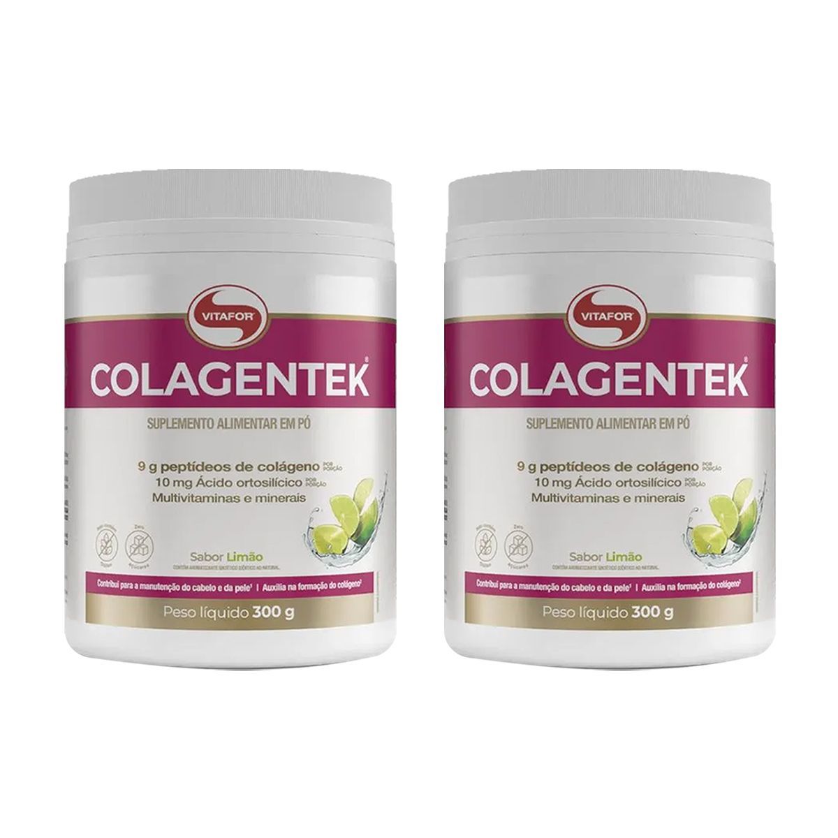 Kit 2X Colagentek - 300g Lim�o - Vitafor
