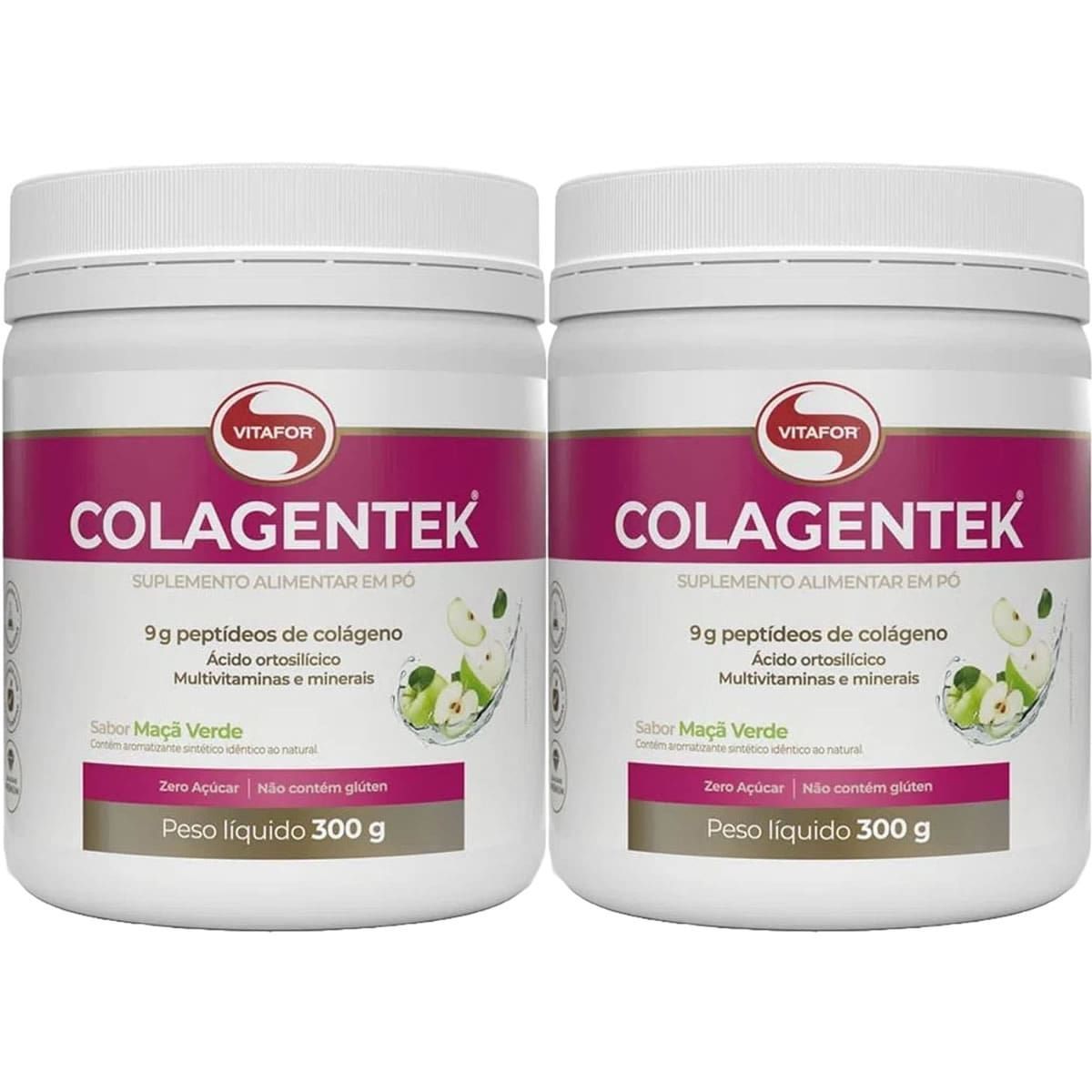 Kit 2X Colagentek - 300g Ma�� Verde - Vitafor