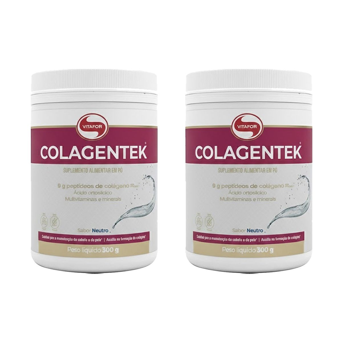 Kit 2X Colagentek -  300g Neutro - Vitafor