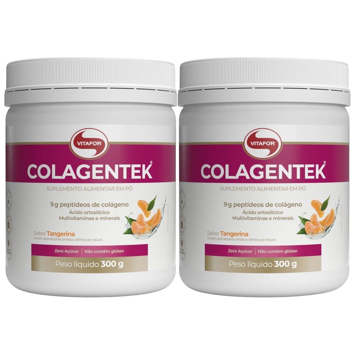Kit 2X Colagentek - 300g Tangerina - Vitafor