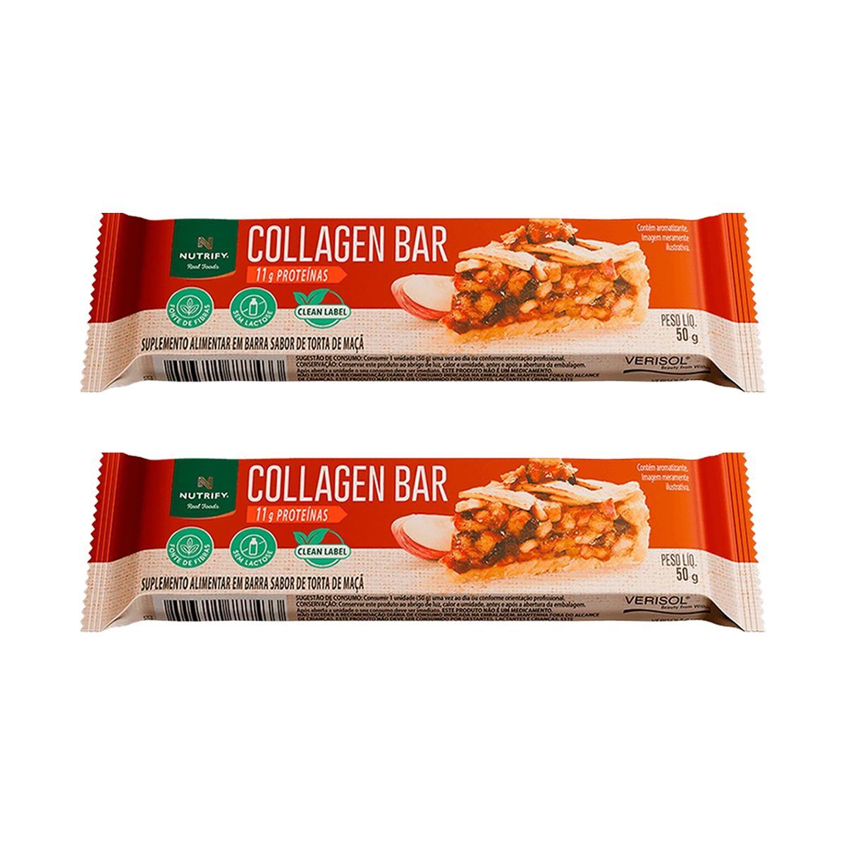 Kit 2X Collagen Bar - 50g Torta de Ma�� - Nutrify