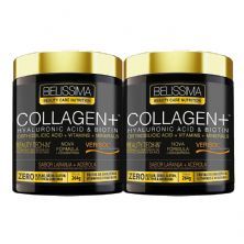 Kit 2X Collagen Plus Belissima - 264g Laranja Com Acerola - Black Skull