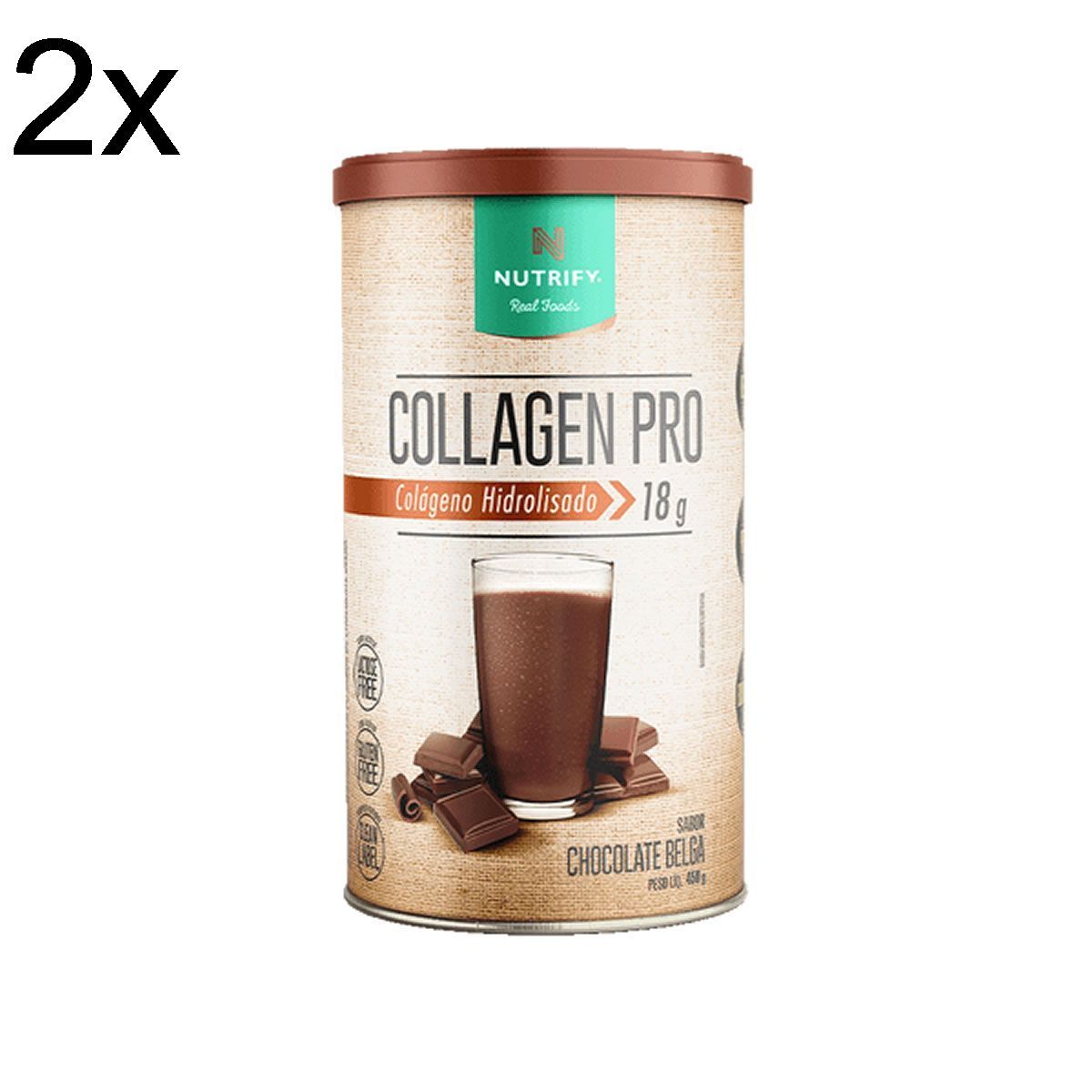 Kit 2X Collagen Pro - 450g Chocolate Belga - Nutrify