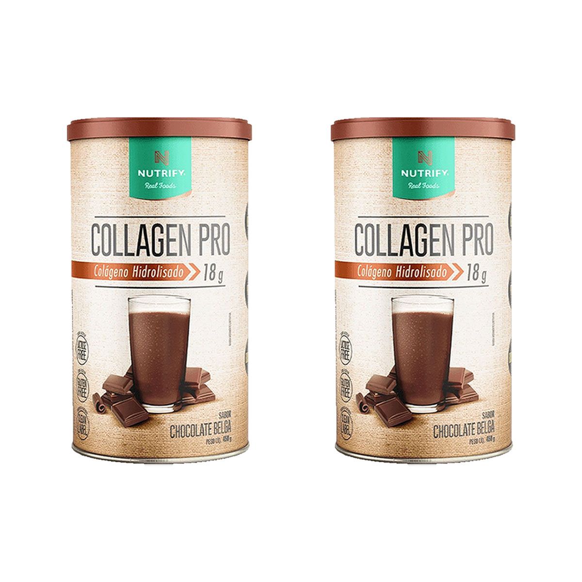 Kit 2X Collagen Pro - 450g Chocolate Belga - Nutrify