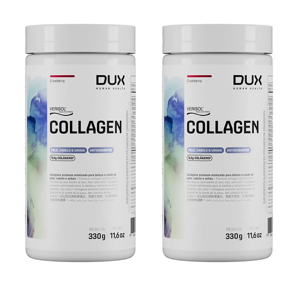Kit 2X Collagen Verisol - 330g Cranberry - Dux Nutrition