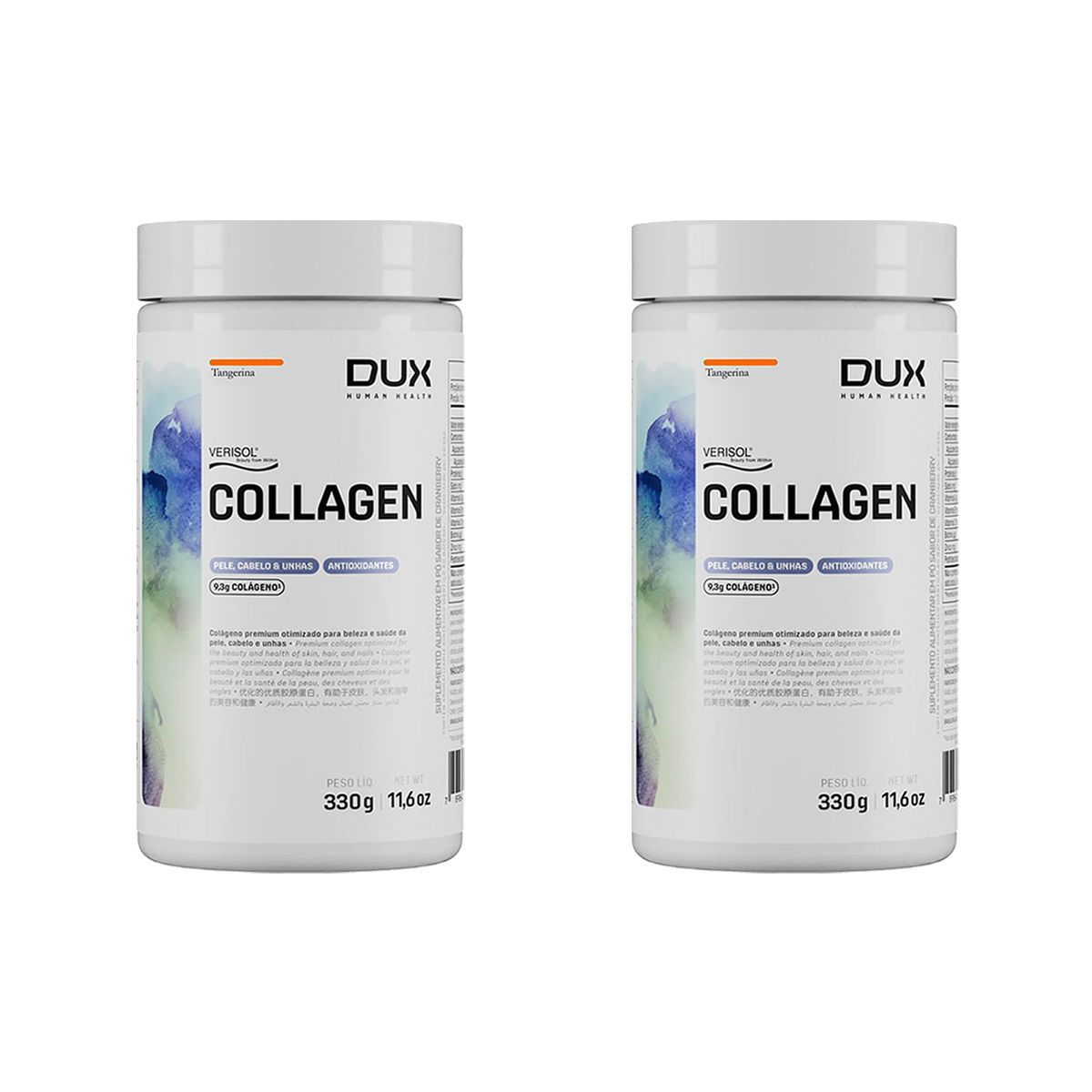 Kit 2X Collagen Verisol - 330g Tangerina - Dux Nutrition