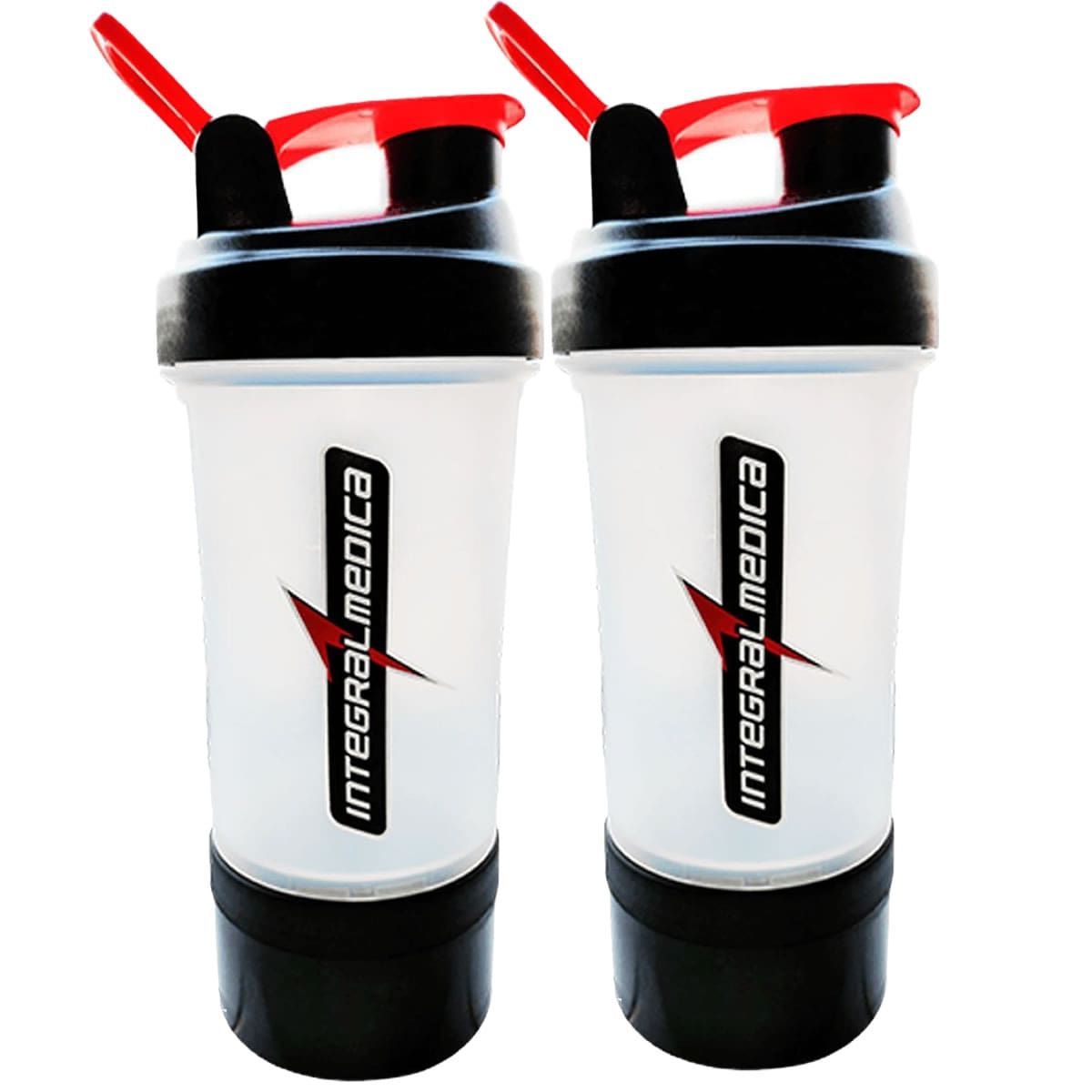 Kit 2X Coqueteleira 2 doses  - 450ml Transparente - Integralmedica