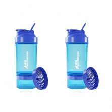 Kit 2X Coqueteleira 3 Partes - 500ml Azul - NewNutrition
