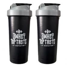 Kit 2X Coqueteleira 3 Whey Top Taste - 600ml Preta - Body Action