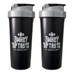 Kit 2X Coqueteleira 3 Whey Top Taste - 600ml Preta - Body Action