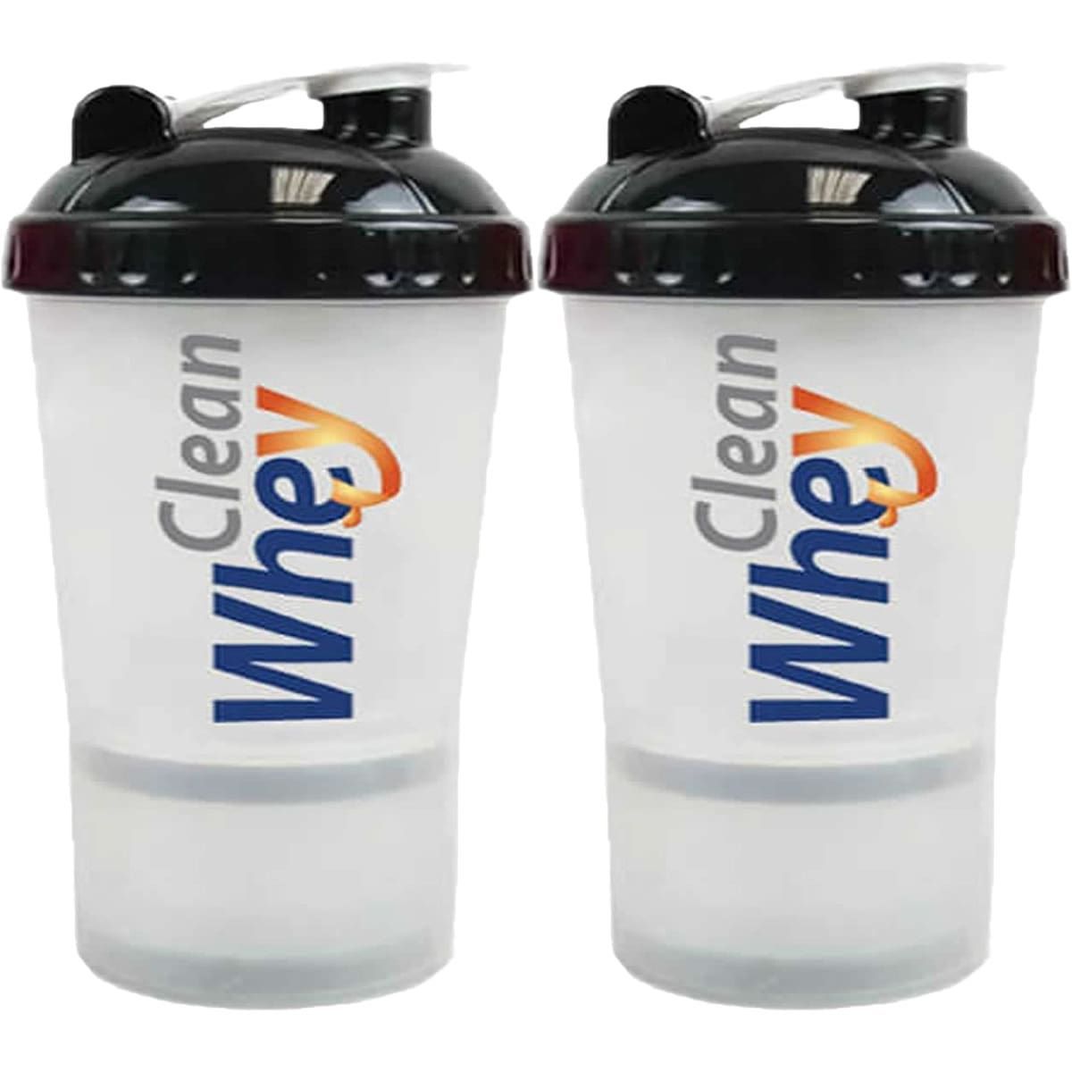 Kit 2X Coqueteleira 600ml 4 Doses - Clean Whey