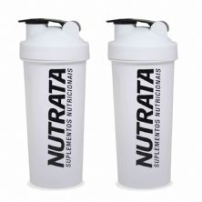 Kit 2X Coqueteleira - 600ml Branca - Nutrata