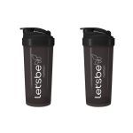 Kit 2X Coqueteleira 600ml Fum� - LetsBe Nutrition