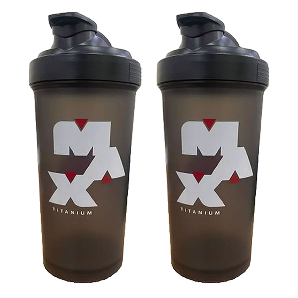 Kit 2X Coqueteleira - 600ml Fum� - Max Titanium