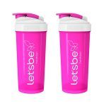 Kit 2X Coqueteleira 600ml Pink e Branco - LetsBe Nutrition