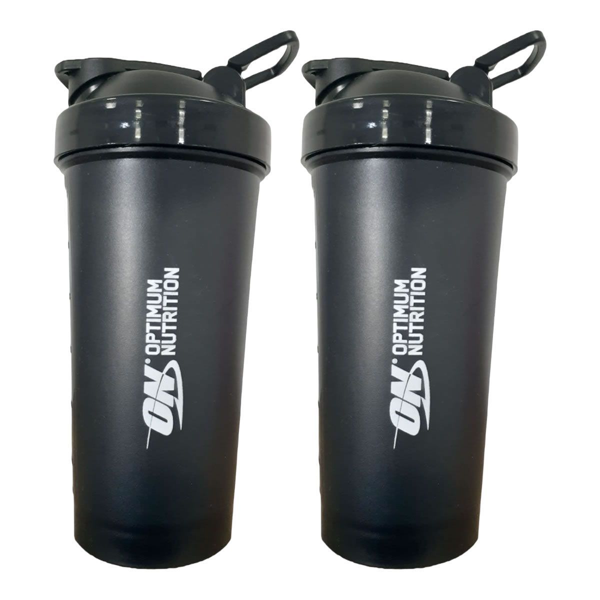 Kit 2X Coqueteleira  600ml Preto  - Optimum Nutrition
