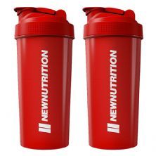Kit 2X Coqueteleira - 600ml Vermelho - Newnutrition