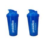 Kit 2X Coqueteleira - 700ml Azul - Probi�tica