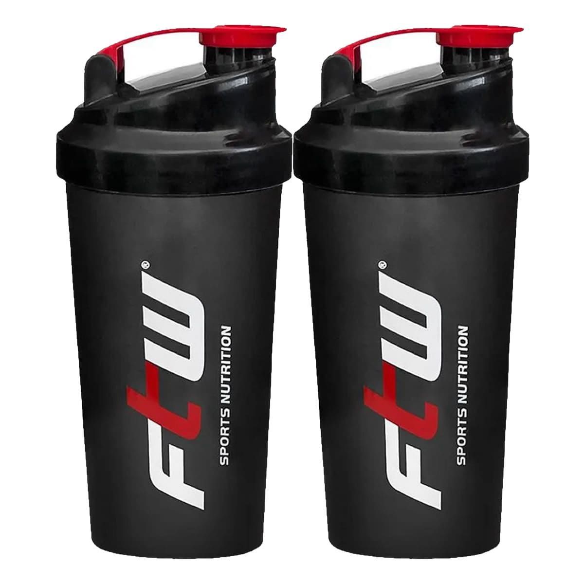 Kit 2X Coqueteleira - 700ml Preta - FTW