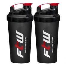 Kit 2X Coqueteleira - 700ml Preta - FTW