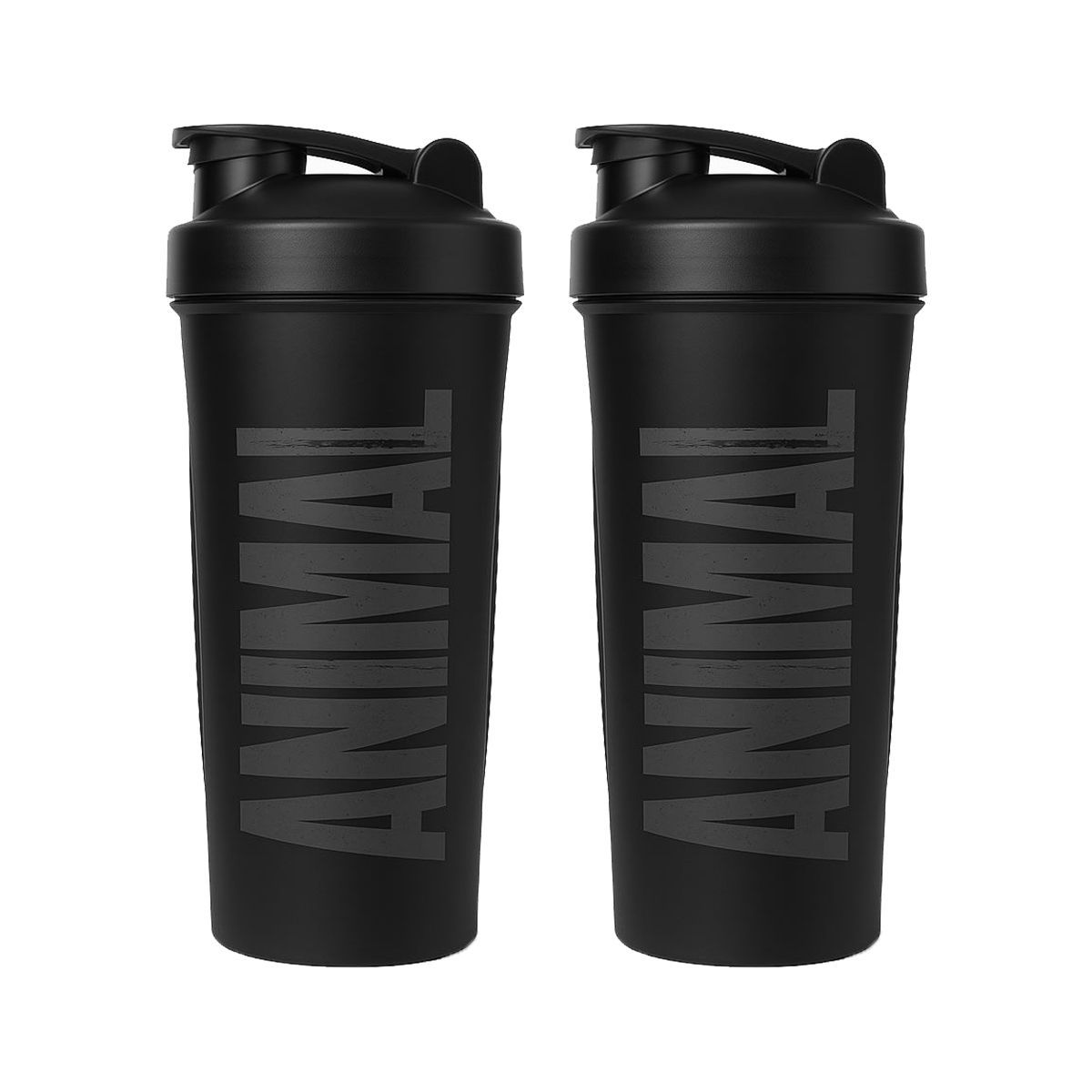 Kit 2X Coqueteleira Animal - 600ml Preta - Universal Nutrition