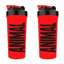 Kit 2X Coqueteleira Animal - 600ml Vermelha - Universal Nutrition